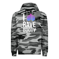 Slate Camo I Love Rave Booty I Heart Rave Tops Premium Hoodie - longCreatives