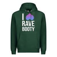 Sports Green I Love Rave Booty I Heart Rave Tops Premium Hoodie - longCreatives
