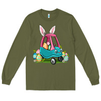 Army Green Easter toddler car Long Sleeve Tee - OliviaCreatesArt