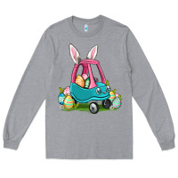 Heather Grey Easter toddler car Long Sleeve Tee - OliviaCreatesArt