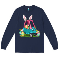 Navy Easter toddler car Long Sleeve Tee - OliviaCreatesArt