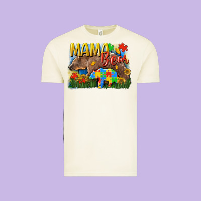 Mama Bear Autism Vintage Tee Designed By Cowgirlartshop