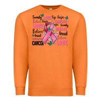 Carrot breast cancer ribbons with cancer words Premium Sweatshirt - AdoDesignShop