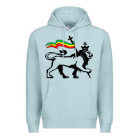 Rasta Lion Of Judah Rastafarian Reggae Lion And Christian Premium Hoodie | Teevron