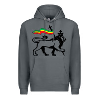 Rock Rasta Lion of Judah Rastafarian Reggae Lion and Christian Premium Hoodie - longCreatives