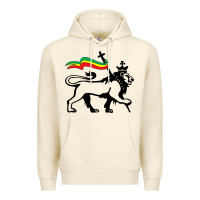 Sandshell Rasta Lion of Judah Rastafarian Reggae Lion and Christian Premium Hoodie - longCreatives