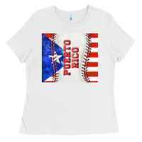 White baseball puerto rico tumbler tbs Ladies Tee - TumblerDesignByShophia