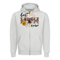 Dove Grey best mom ever with cow Zipper Hoodie - Artiststas