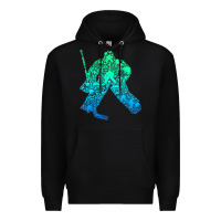 Black Ice Hockey Goalie Hockey Player Youth Men Kids Boys Premium Hoodie - longCreatives