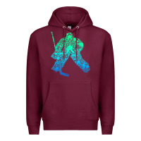 Burgundy Ice Hockey Goalie Hockey Player Youth Men Kids Boys Premium Hoodie - longCreatives