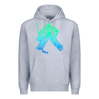 Heather Grey Ice Hockey Goalie Hockey Player Youth Men Kids Boys Premium Hoodie - longCreatives