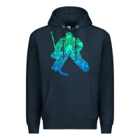 Navy Ice Hockey Goalie Hockey Player Youth Men Kids Boys Premium Hoodie - longCreatives