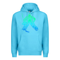 Ocean Blue Ice Hockey Goalie Hockey Player Youth Men Kids Boys Premium Hoodie - longCreatives