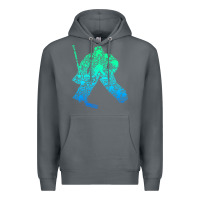 Rock Ice Hockey Goalie Hockey Player Youth Men Kids Boys Premium Hoodie - longCreatives