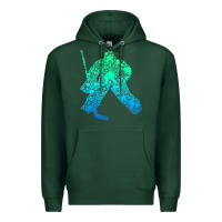 Sports Green Ice Hockey Goalie Hockey Player Youth Men Kids Boys Premium Hoodie - longCreatives