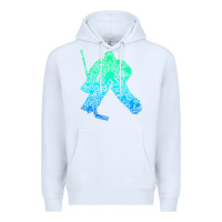 White Ice Hockey Goalie Hockey Player Youth Men Kids Boys Premium Hoodie - longCreatives