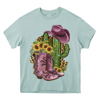 Pink Cowboy Boots Heavy Core Tee | Teevron