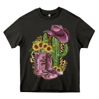 Asphalt Pink Cowboy Boots Heavy Core Tee - JahusDesignShop