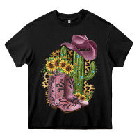 Black Pink Cowboy Boots Heavy Core Tee - JahusDesignShop