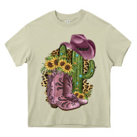 Mossy Pink Cowboy Boots Heavy Core Tee - JahusDesignShop