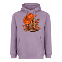 Orange  Cowgirl  And Roses Heavyweight Hoodie | Teevron