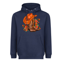 Navy orange  cowgirl  and roses Heavyweight Hoodie - AdoDesignShop
