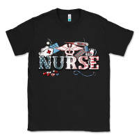 Black American Nurse 4th of july Classic Tee - HowdyJamesFarm