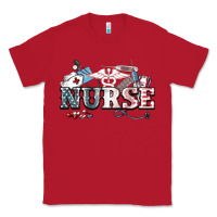Red American Nurse 4th of july Classic Tee - HowdyJamesFarm
