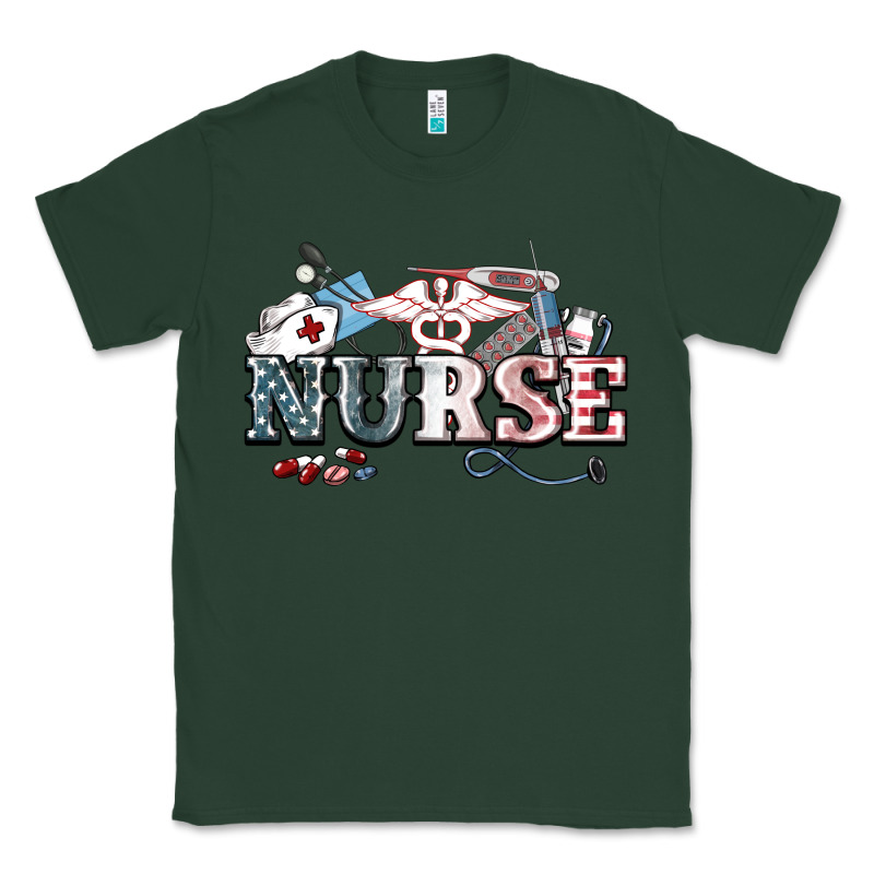 American Nurse 4th Of July Classic Tee by HowdyJamesFarm | Teevron