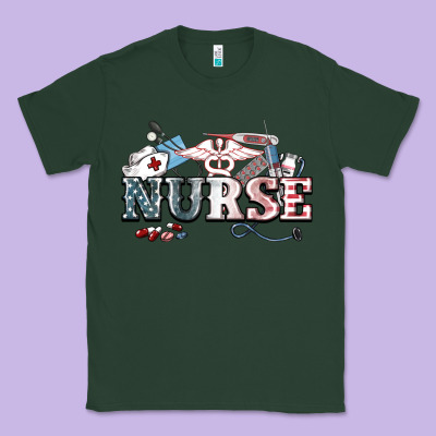 American Nurse 4th Of July Classic Tee Designed By Howdyjamesfarm