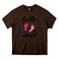 Chocolate Brown Hello world Heavy Core Tee - Bettercallsaul