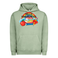 Pigment Oil Green back to school hello kindergarten 3200x2400 Urban Hoodie - AdoDesignShop