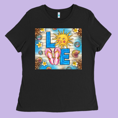 Summer Love Ladies Tee Designed By Tumblerdesignbyshophia
