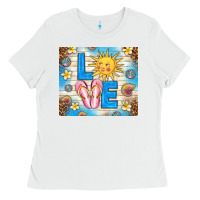 White summer love Ladies Tee - TumblerDesignByShophia