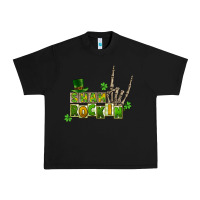 Black Sham rockin skeleton hand St. Patrick's Urban Heavy Tee - CowGirlArtShop