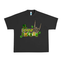Pigment Black Sham rockin skeleton hand St. Patrick's Urban Heavy Tee - CowGirlArtShop