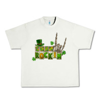 Pistachio Sham rockin skeleton hand St. Patrick's Urban Heavy Tee - CowGirlArtShop
