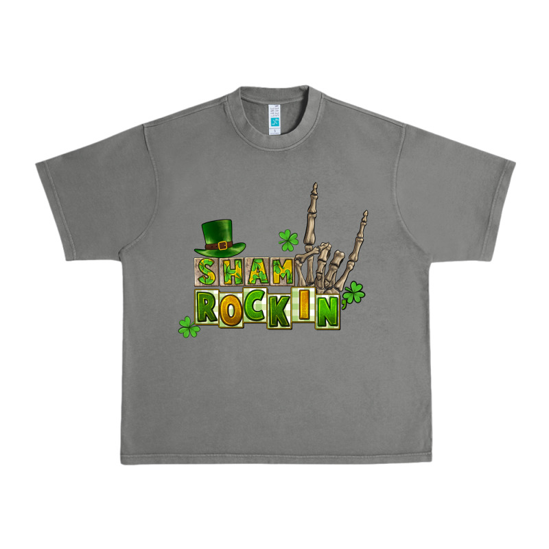 Sham Rockin Skeleton Hand St. Patrick's Urban Heavy Tee by CowGirlArtShop | Teevron