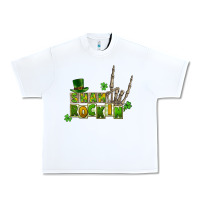 White Sham rockin skeleton hand St. Patrick's Urban Heavy Tee - CowGirlArtShop
