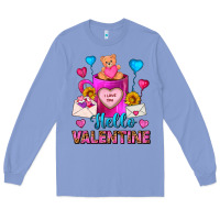 Colony Blue Hello Valentine Valentine's Day Coffee Mug Long Sleeve Tee - FaDigitalArtStudio