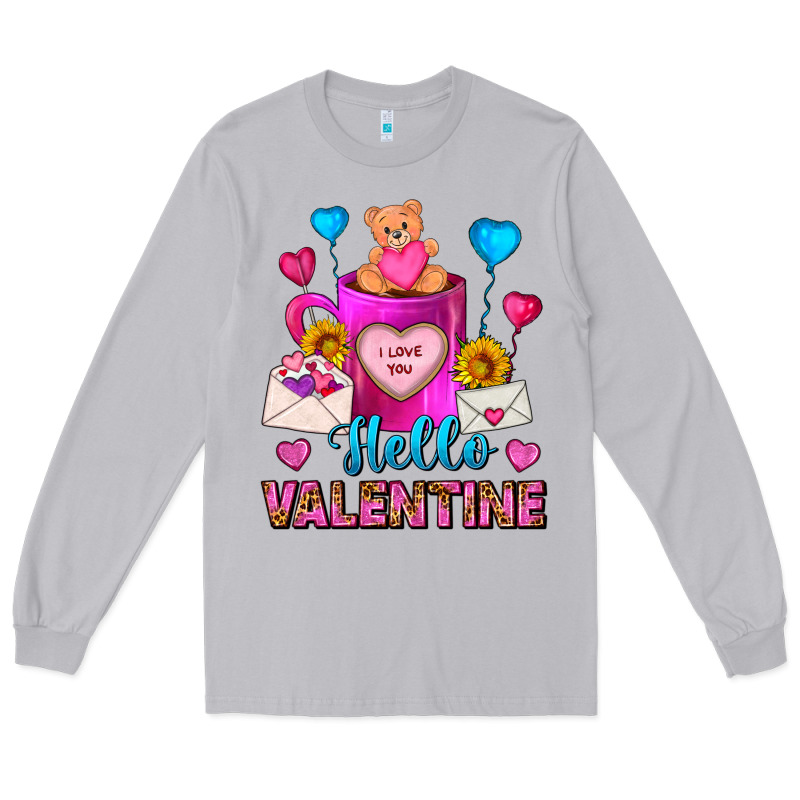 Hello Valentine Valentine's Day Coffee Mug Long Sleeve Tee by FaDigitalArtStudio | Teevron