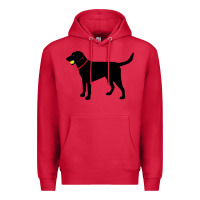 Cardinal Labrador Retriever Fetch, Black Lab Play Ball Premium Hoodie - longCreatives