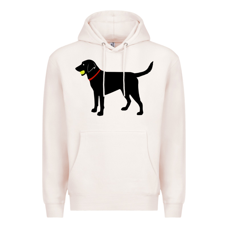 Labrador Retriever Fetch, Black Lab Play Ball Premium Hoodie by longCreatives | Teevron