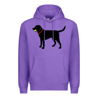 Purple Labrador Retriever Fetch, Black Lab Play Ball Premium Hoodie - longCreatives