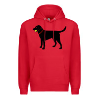 Red Labrador Retriever Fetch, Black Lab Play Ball Premium Hoodie - longCreatives
