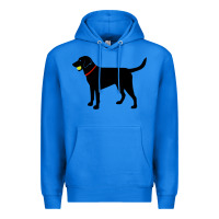 True Royal Labrador Retriever Fetch, Black Lab Play Ball Premium Hoodie - longCreatives