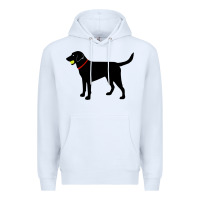 White Labrador Retriever Fetch, Black Lab Play Ball Premium Hoodie - longCreatives