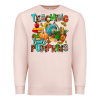Pale Pink christmas jolly teachers Premium Sweatshirt - AdoDesignShop