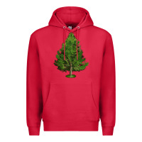 Cardinal White Pine Tree Illustrations Premium Hoodie - LillyAllenDesigns