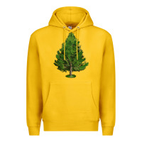 Lemon White Pine Tree Illustrations Premium Hoodie - LillyAllenDesigns
